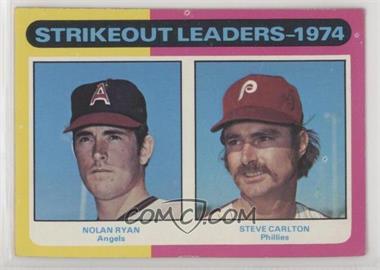 1975 Topps - [Base] #312 - League Leaders - Nolan Ryan, Steve Carlton