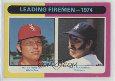 1975 Topps - [Base] #313 - League Leaders - Terry Forster, Mike Marshall [Good to VG‑EX]