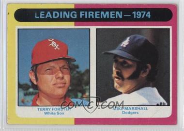 1975 Topps - [Base] #313 - League Leaders - Terry Forster, Mike Marshall [Good to VG‑EX]