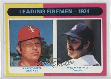 1975 Topps - [Base] #313 - League Leaders - Terry Forster, Mike Marshall [Good to VG‑EX]