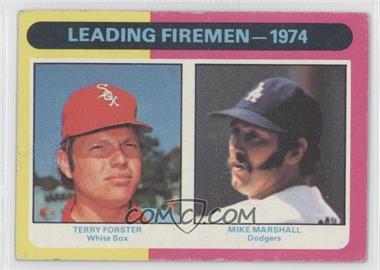 1975 Topps - [Base] #313 - League Leaders - Terry Forster, Mike Marshall [Good to VG‑EX]