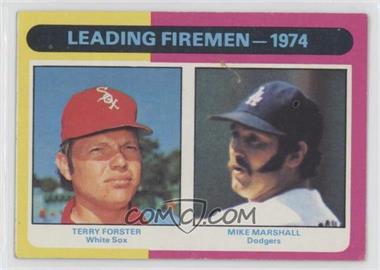 1975 Topps - [Base] #313 - League Leaders - Terry Forster, Mike Marshall [Good to VG‑EX]