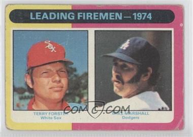 1975 Topps - [Base] #313 - League Leaders - Terry Forster, Mike Marshall [Good to VG‑EX]