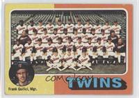 Team Checklist - Minnesota Twins Team, Frank Quilici [Good to VG̴…