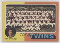 Team Checklist - Minnesota Twins Team, Frank Quilici