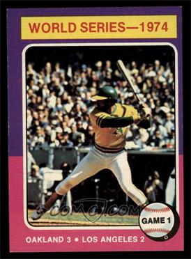 1975 Topps - [Base] #461 - World Series - 1974 - Reggie Jackson [EX MT]