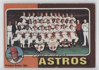 Team Checklist - Houston Astros Team, Preston Gomez [Good to VG‑…