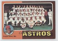 Team Checklist - Houston Astros Team, Preston Gomez [Good to VG‑…