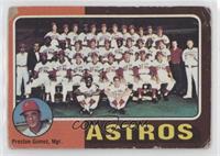 Team Checklist - Houston Astros Team, Preston Gomez [Poor to Fair]