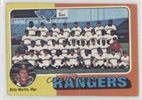 Team Checklist - Texas Rangers Team, Billy Martin [COMC RCR Poor]