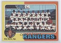 Team Checklist - Texas Rangers Team, Billy Martin