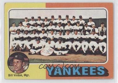 1975 Topps - [Base] #611 - Team Checklist - New York Yankees Team, Bill Virdon