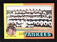 Team Checklist - New York Yankees Team, Bill Virdon