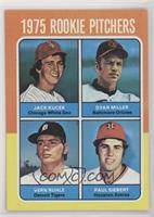 1975 Rookie Pitchers - Jack Kucek, Dyar Miller, Vern Ruhle, Paul Siebert