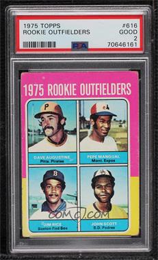 1975 Topps - [Base] #616 - 1975 Rookie Outfielders - Dave Augustine, Pepe Mangual, Jim Rice, John Scott [PSA 2 GOOD]