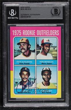 1975 Topps - [Base] #616 - 1975 Rookie Outfielders - Dave Augustine, Pepe Mangual, Jim Rice, John Scott [BAS BGS Authentic]