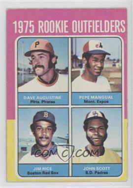 1975 Topps - [Base] #616 - 1975 Rookie Outfielders - Dave Augustine, Pepe Mangual, Jim Rice, John Scott