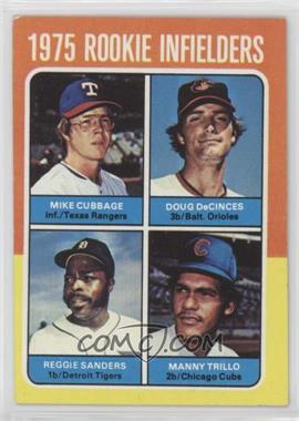 1975 Topps - [Base] #617 - 1975 Rookie Infielders - Mike Cubbage, Doug DeCinces, Manny Trillo, Reggie Sanders