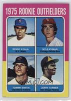 1975 Rookie Outfielders - Benny Ayala, Nyls Nyman, Tommy Smith, Jerry Turner
