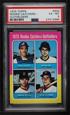 1975 Topps - [Base] #620 - 1975 Rookie Catchers-Outfielders - Gary Carter, Marc Hill, Dan Meyer, Leon Roberts [PSA 6 EX‑MT]