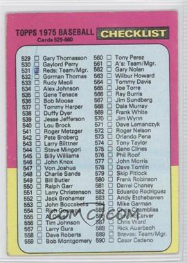 1975 Topps - [Base] #646 - Checklist - Cards 529-660 [Good to VG‑EX]