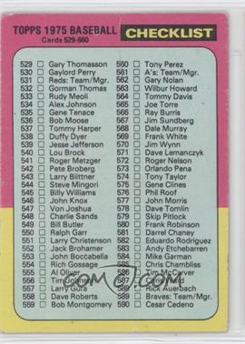 1975 Topps - [Base] #646 - Checklist - Cards 529-660