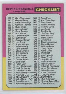 1975 Topps - [Base] #646 - Checklist - Cards 529-660