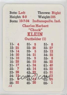 1976-85 APBA Baseball Great Teams of the Past - [Base] #_CHKL - Chuck Klein