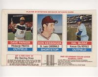 Dave Parker, Don Kessinger, Hal McRae (Black Back) [Poor to Fair]