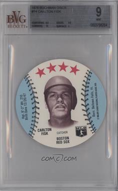 1976 MSA Discs - [Base] - Buckmans #_CAFI - Carlton Fisk [BVG 9 MINT]