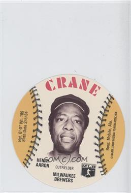 1976 MSA Discs - [Base] - Crane Potato Chips #_HAAA - Hank Aaron