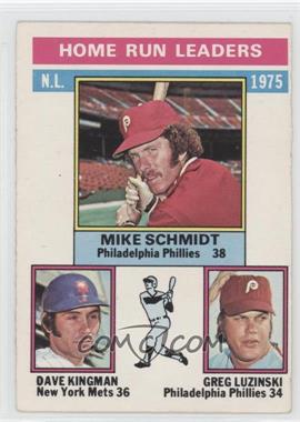 1976 O-Pee-Chee - [Base] #193 - Dave Kingman, Greg Luzinski, Mike Schmidt [Good to VG‑EX]