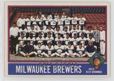 1976 O-Pee-Chee - [Base] #606 - Milwaukee Brewers Team, Alex Grammas