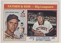 Father & Son -- Big Leaguers - Joe Coleman, Joe Coleman Jr. [Poor to …