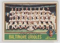 Baltimore Orioles Team, Earl Weaver [Poor to Fair]