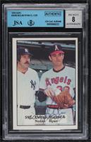 Catfish Hunter, Nolan Ryan [JSA Certified Encased by BGS]