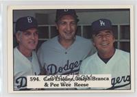 Carl Erskine, Ralph Branca, Pee Wee Reese