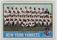 Team Checklist - New York Yankees Team, Billy Martin