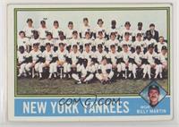 Team Checklist - New York Yankees Team, Billy Martin [Good to VG̴…