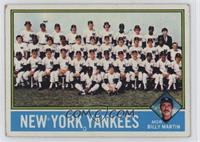Team Checklist - New York Yankees Team, Billy Martin [Poor to Fair]