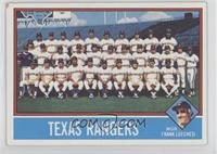 Team Checklist - Texas Rangers Team, Frank Luchessi [COMC RCR Poor]