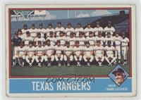 Team Checklist - Texas Rangers Team, Frank Luchessi [Poor to Fair]