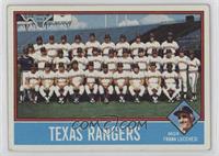Team Checklist - Texas Rangers Team, Frank Luchessi [Good to VG‑…