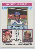 League Leaders - Bill Madlock, Ted Simmons, Manny Sanguillen