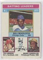 League Leaders - Bill Madlock, Ted Simmons, Manny Sanguillen