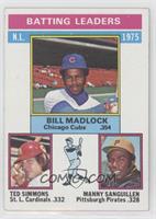 League Leaders - Bill Madlock, Ted Simmons, Manny Sanguillen