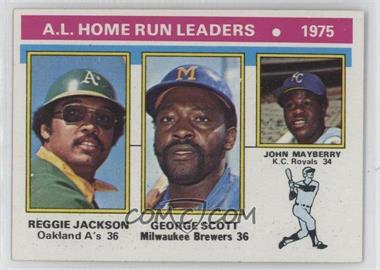 1976 Topps - [Base] #194 - League Leaders - Reggie Jackson, George Scott, John Mayberry