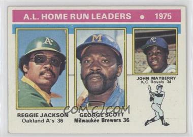 1976 Topps - [Base] #194 - League Leaders - Reggie Jackson, George Scott, John Mayberry