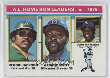 1976 Topps - [Base] #194 - League Leaders - Reggie Jackson, George Scott, John Mayberry [Good to VG‑EX]