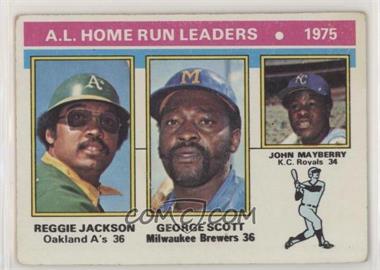 1976 Topps - [Base] #194 - League Leaders - Reggie Jackson, George Scott, John Mayberry [Good to VG‑EX]